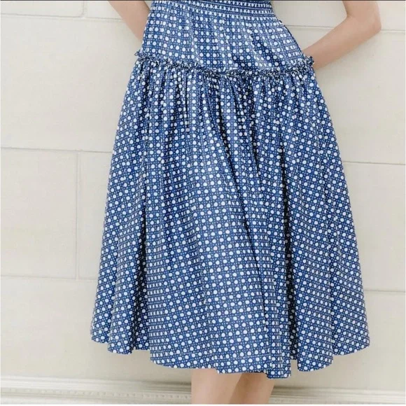 Hill House Seraphina Blue Basketweave Size Small - Picture 3 of 9